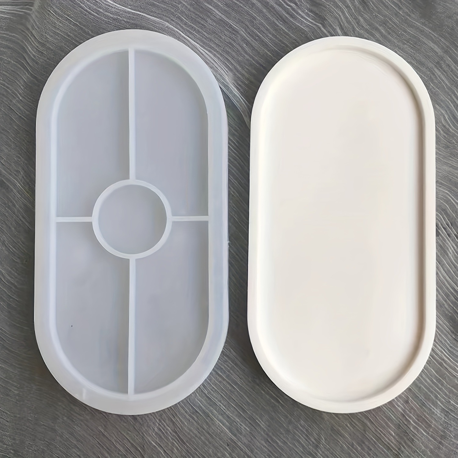 Resin Art Tray - 1pc 타원형 코스터 에폭시 수지 점토