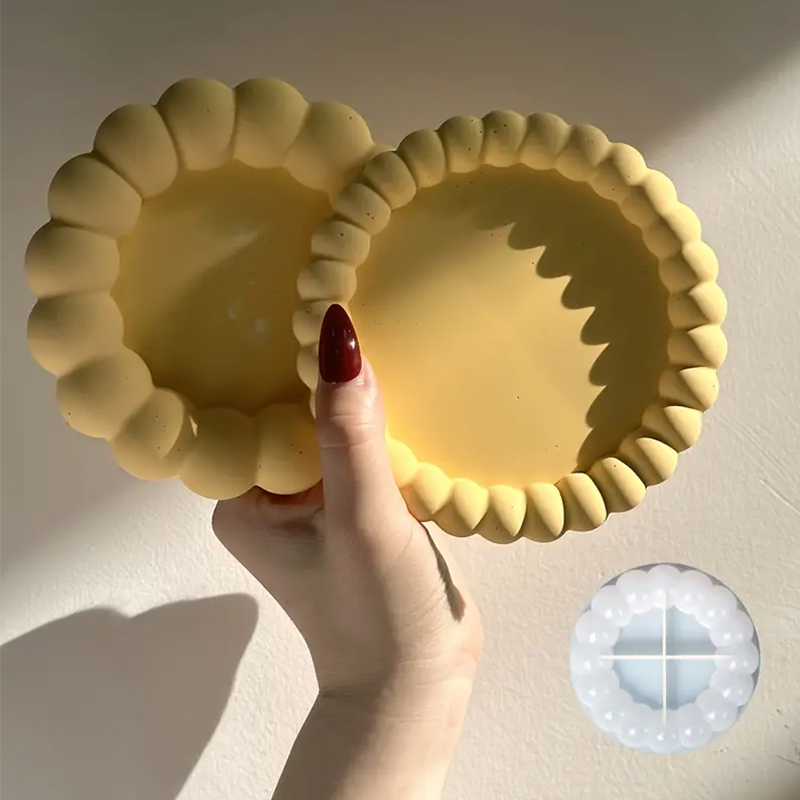 Resin Art Tray - Diy 라운드 버블 트레이 코스터 실리콘