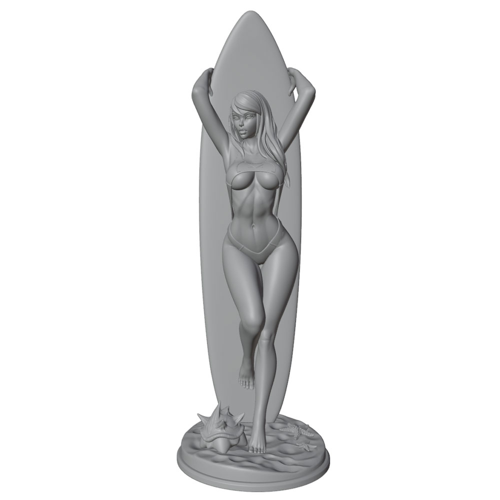 Resin Art Beach - 1/24/6 비치걸 레진 모델 세트, 섹시한