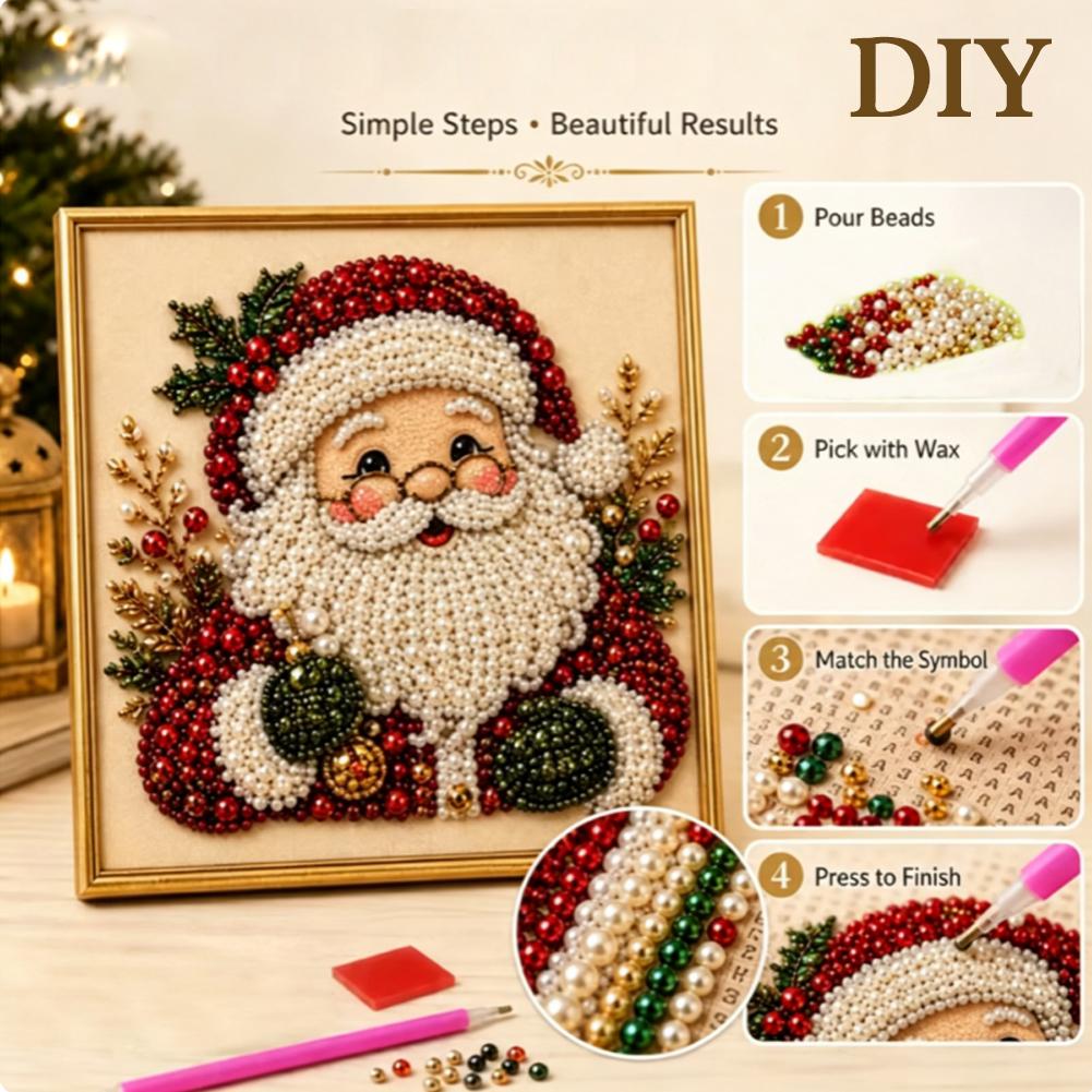 크리스마스 산타클로스 진주 아트 DIY 키트 액자형 비 - Resin Art Wall 리뷰 및 가격