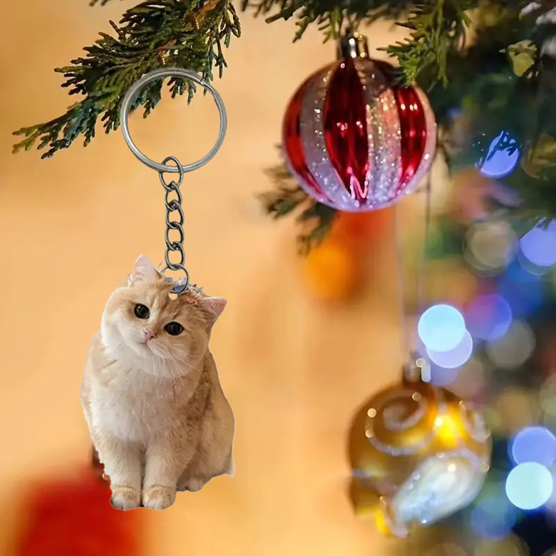 흑백 고양이 키 체인 2d 아크릴 고양이 펜던트 양면  - Resin Art Ring Design 리뷰 및 가격