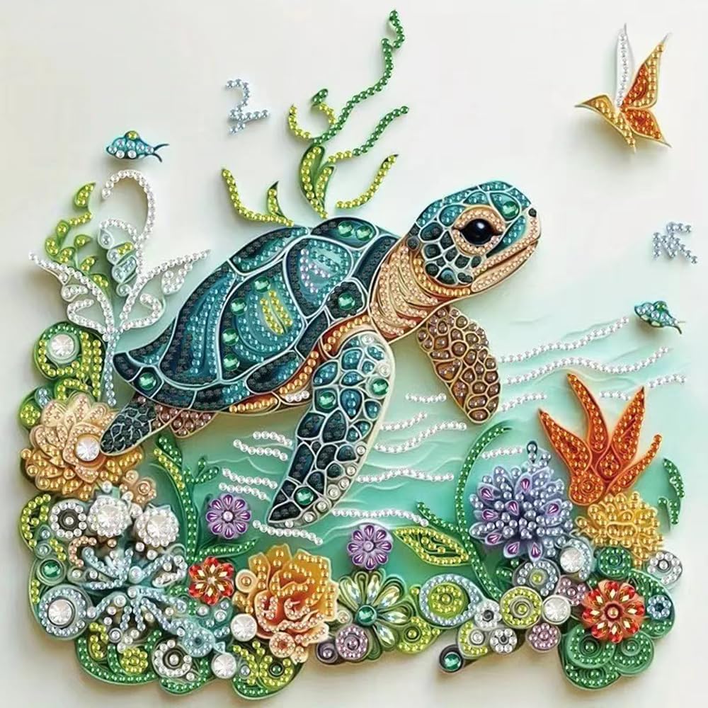 바다거북 동물 다이아몬드 페인팅 키트 (성인 초보자용  - Resin Art And Deco 리뷰 및 가격