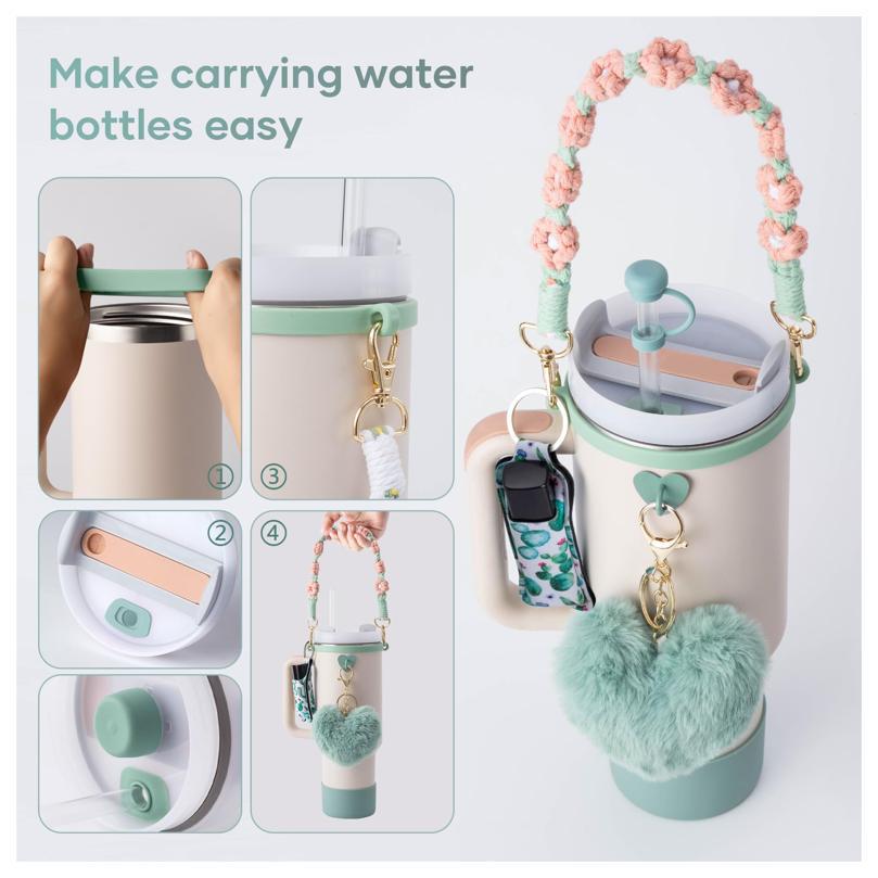 스탠리 보틀용 레진 빨대 캡 세트 (실리콘 손잡이 스트 - Resin Art Bottle 리뷰 및 가격