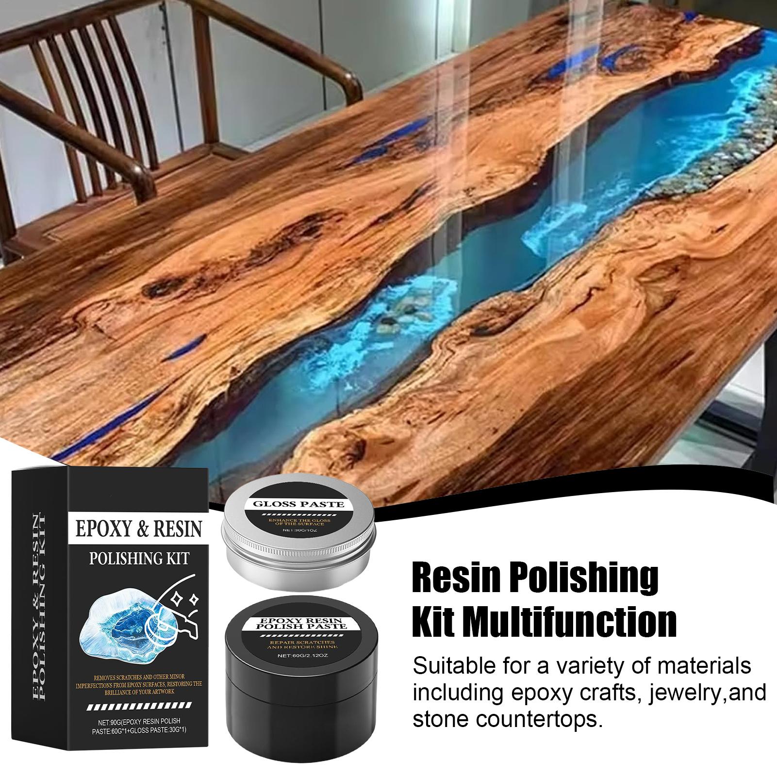 에폭시 레진 연마 키트 - 광택을 회복하는 크리미 스크 - Resin Art Table 리뷰 및 가격