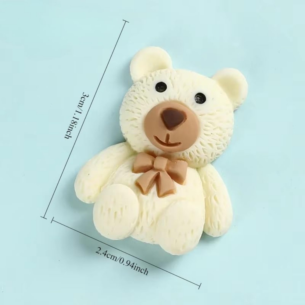 10-100pcs 만화 베이지 커피 곰 수지 카보 숑  - Resin Art Bottle 리뷰 및 가격
