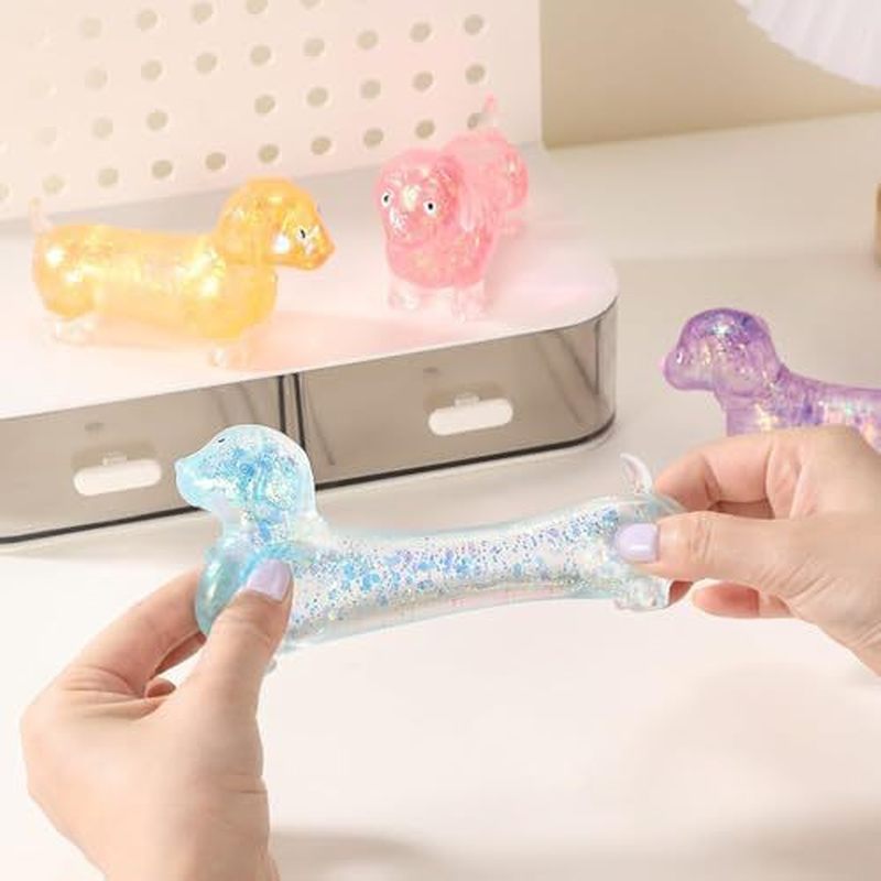반짝이 닥스훈트 소프트 스트레치 스퀴즈 가젯 반짝이는  - Resin Art And Deco 리뷰 및 가격