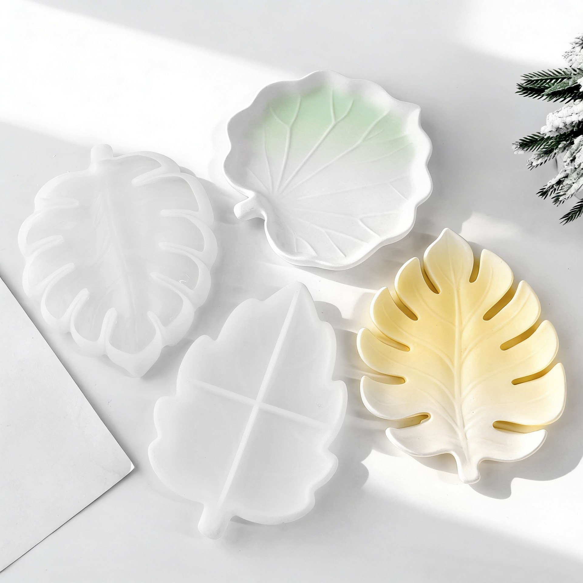 DIY 석고 잎사귀 코스터 실리콘 몰드 기하학적 잎 모 - Resin Art Tray 리뷰 및 가격