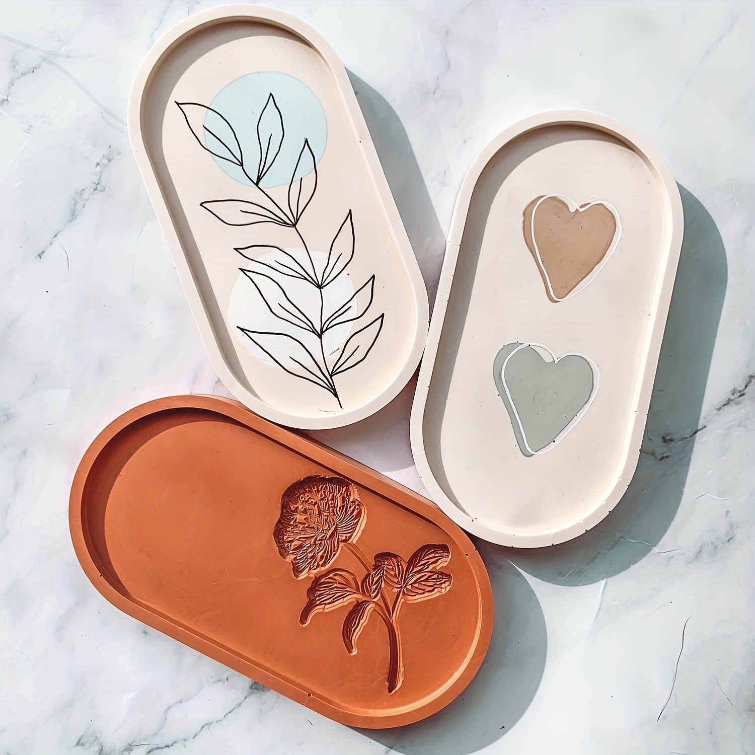 1pc 타원형 코스터 에폭시 수지 점토 주조 실리콘 몰 - Resin Art Tray 리뷰 및 가격