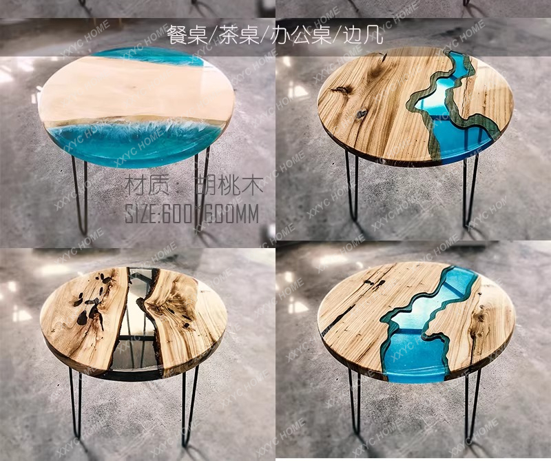 창의적인 예술적인 다이닝 테이블 에폭시 레진 리버 원목 - Resin Art Table 리뷰 및 가격