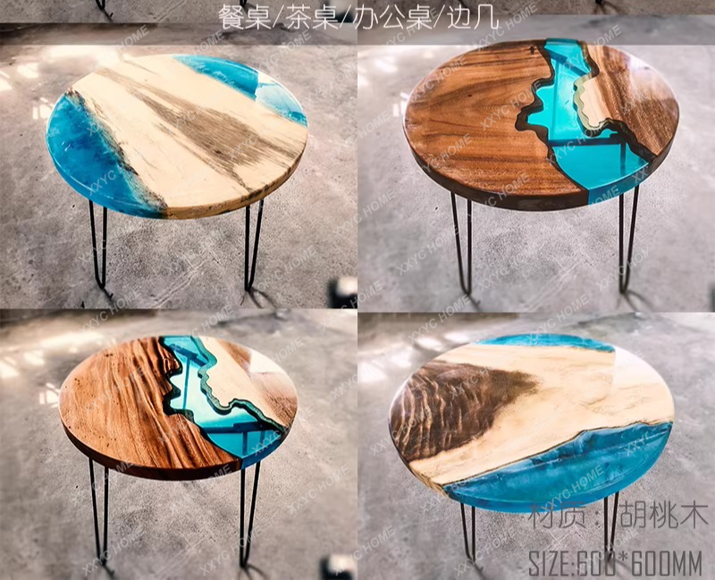 창의적인 예술적인 다이닝 테이블 에폭시 레진 리버 원목 - Resin Art Table 리뷰 및 가격
