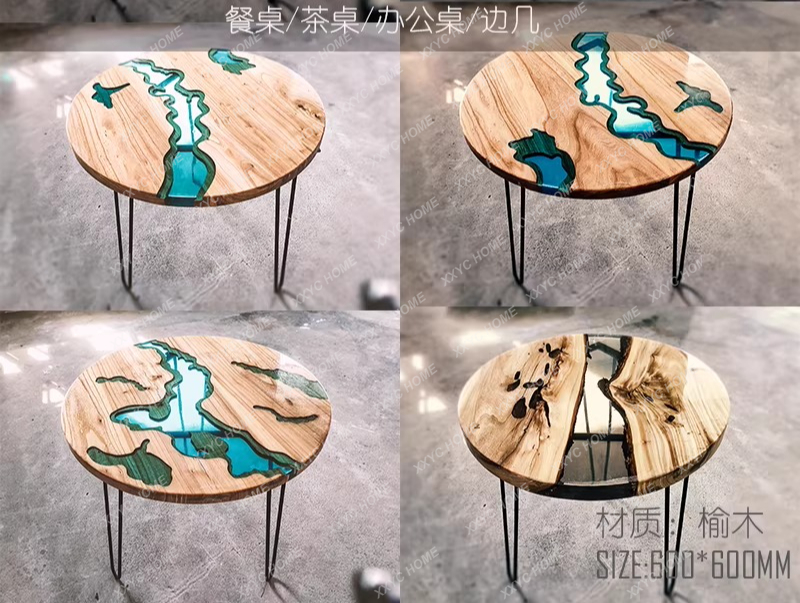 창의적인 예술적인 다이닝 테이블 에폭시 레진 리버 원목 - Resin Art Table 리뷰 및 가격