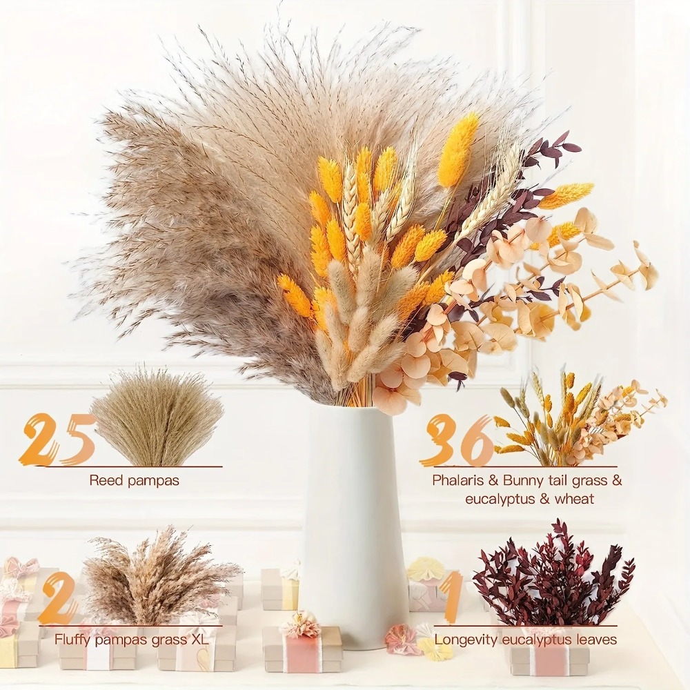 80 조각 자연 말린 꽃 꽃다발 홈 인테리어 팜파스 리 - Dried Flower Pressed 리뷰 및 가격
