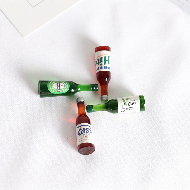 5pcs 인형 집 미니 맥주 병 미니어처 항목 음료 한 - Resin Art Bottle 리뷰 및 가격