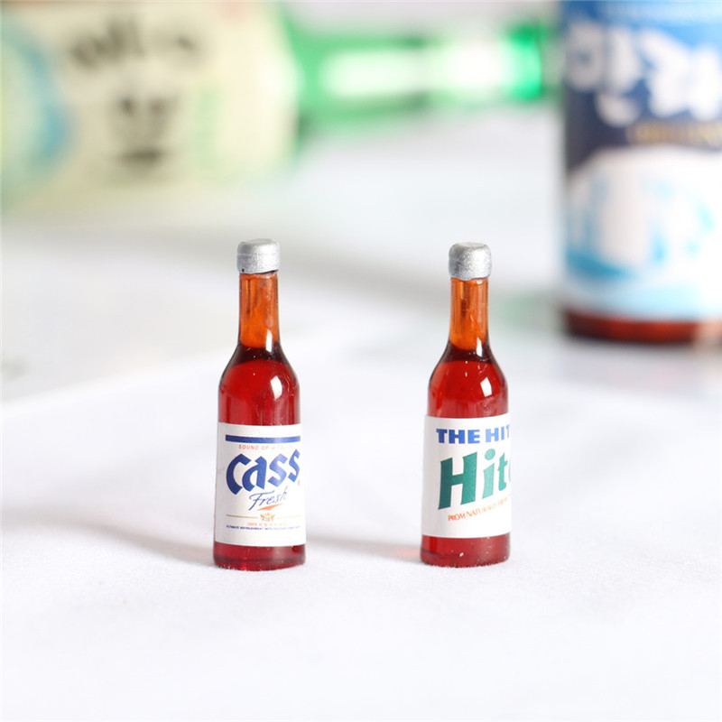 5pcs 인형 집 미니 맥주 병 미니어처 항목 음료 한 - Resin Art Bottle 리뷰 및 가격