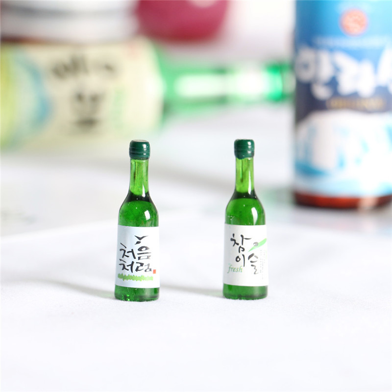 5pcs 인형 집 미니 맥주 병 미니어처 항목 음료 한 - Resin Art Bottle 리뷰 및 가격