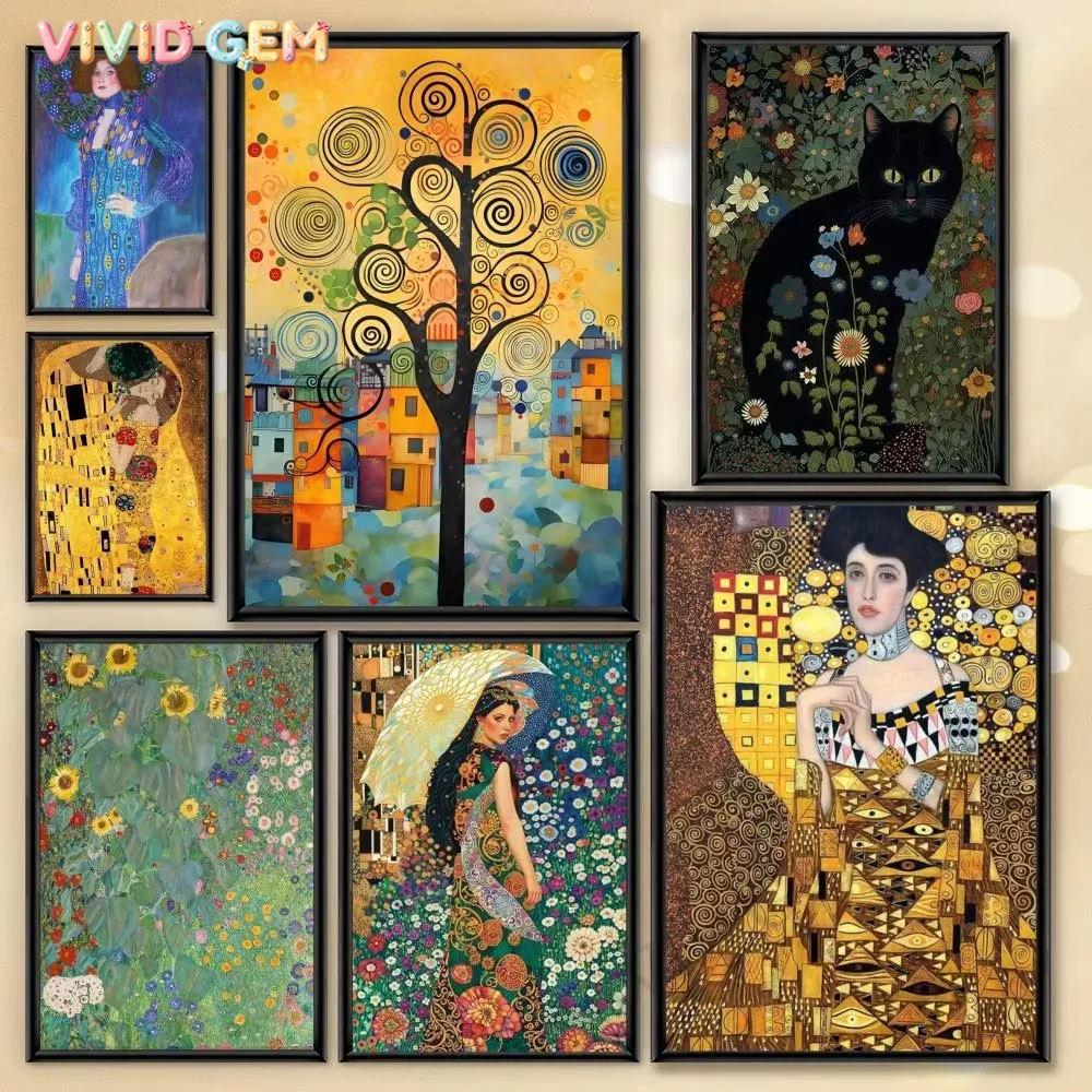 비비드 젬 다이아몬드 페인팅 구스타프 클림트 꽃밭 해바 - Resin Art And Deco 리뷰 및 가격