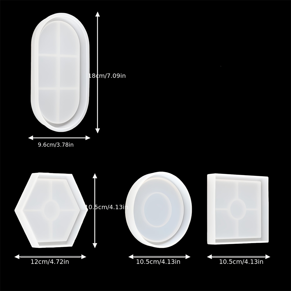 보관 트레이 코스터 실리콘 몰드, 타원형, 원형, 육각 - Resin Art Tray 리뷰 및 가격