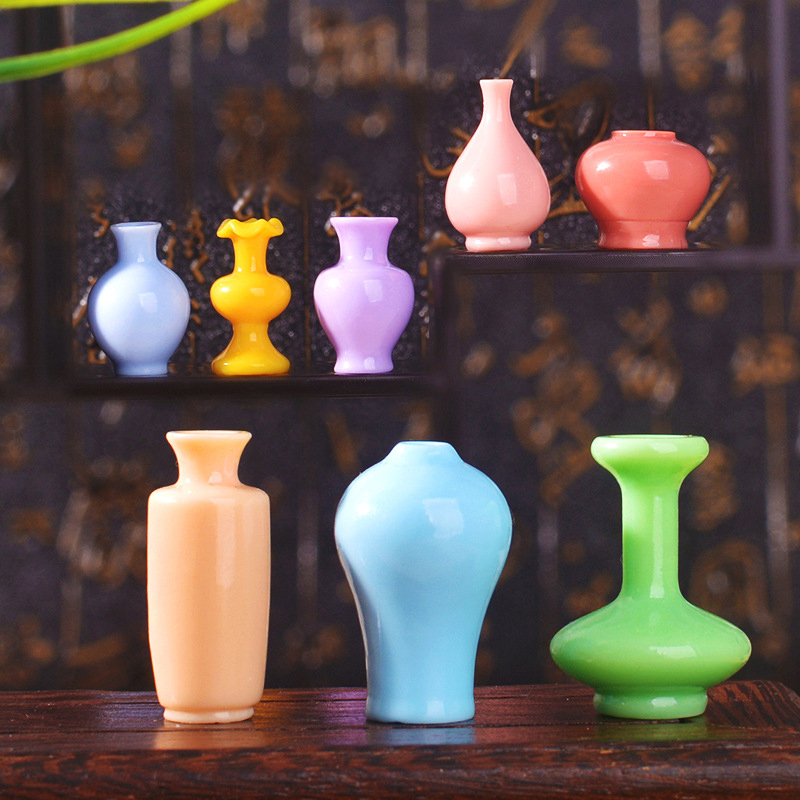 8개 미니 컬러풀 꽃병 병/화분 수제 인형집 미니어처  - Resin Art Bottle 리뷰 및 가격