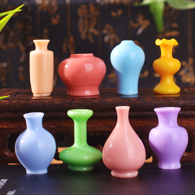 8개 미니 컬러풀 꽃병 병/화분 수제 인형집 미니어처  - Resin Art Bottle 리뷰 및 가격