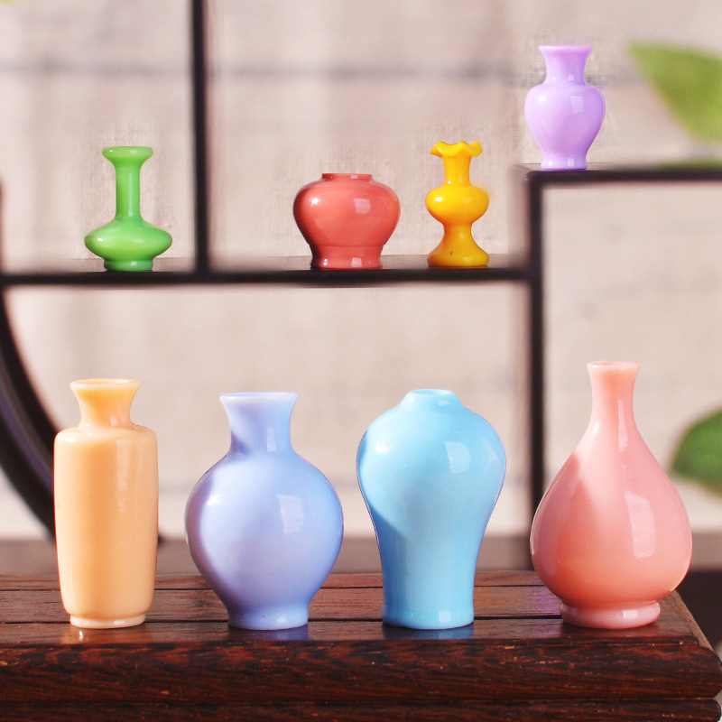 8개 미니 컬러풀 꽃병 병/화분 수제 인형집 미니어처  - Resin Art Bottle 리뷰 및 가격