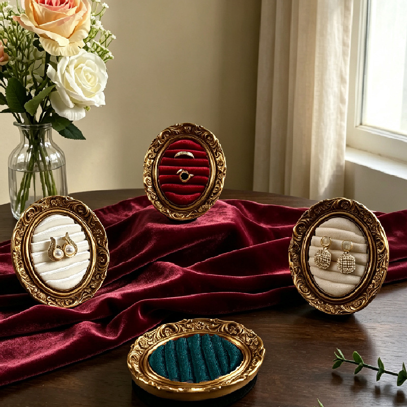 레트로 아칸서스 패턴의 타원형 보석 보관대 프랑스 고전 - Resin Art Table 리뷰 및 가격