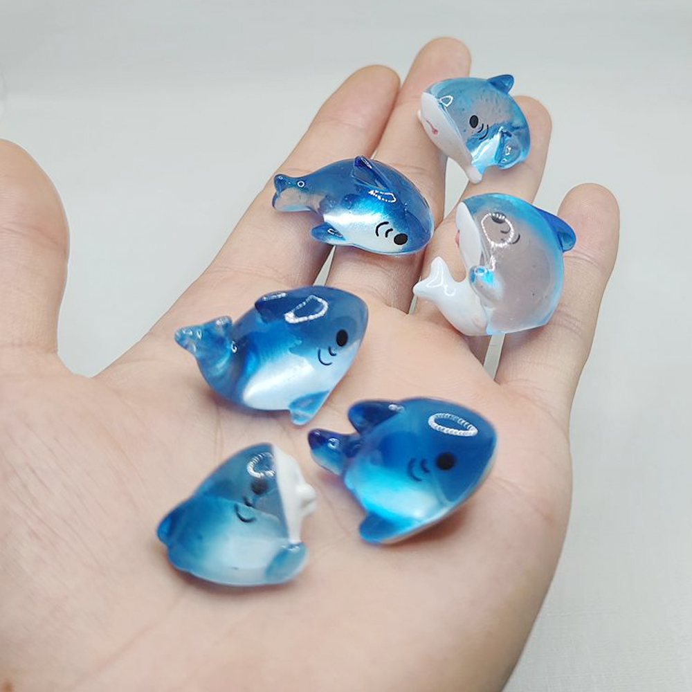 3/6pcs 미니 수지 상어 미니어처, 바다 동물 인형 - Resin Art Beach 리뷰 및 가격