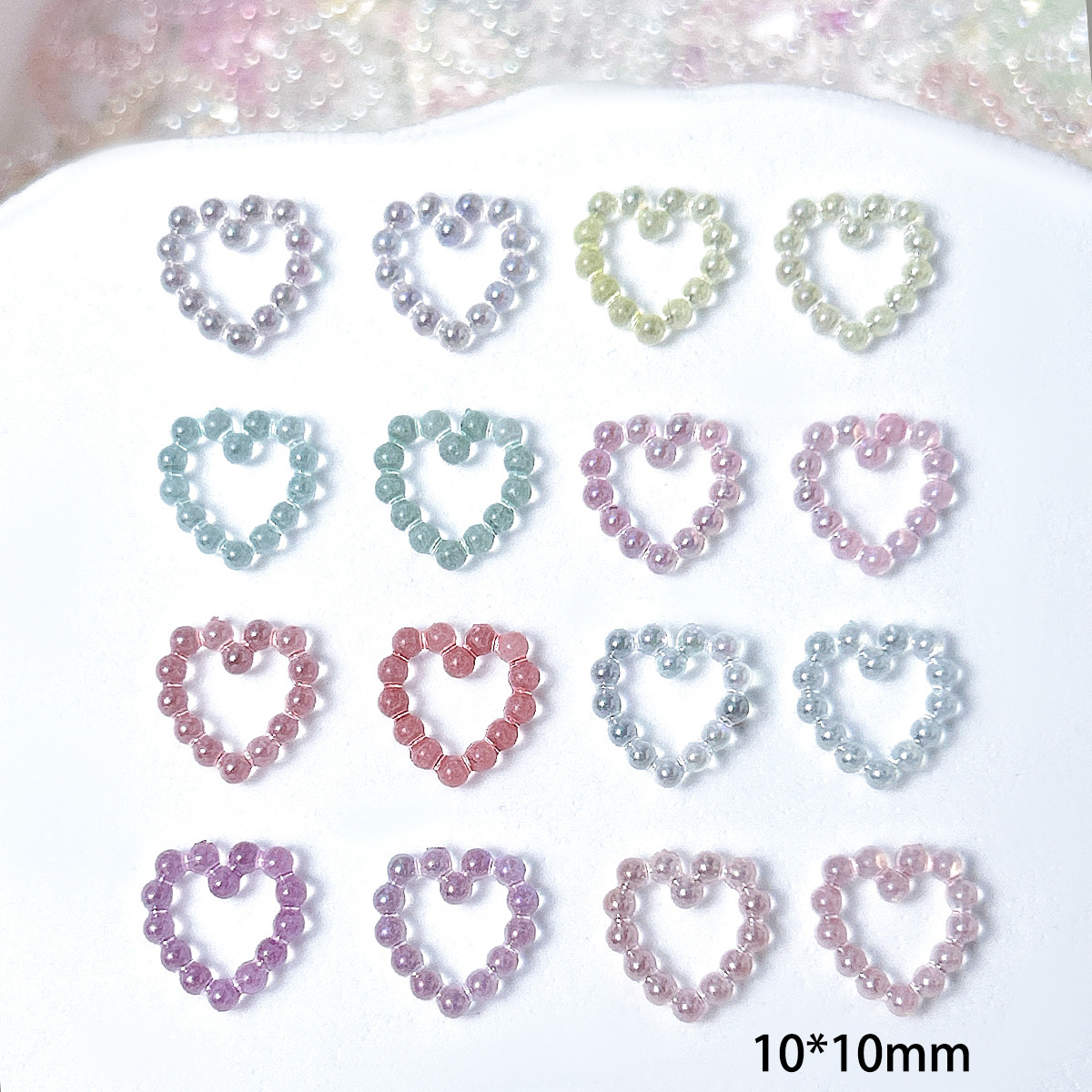 100개 믹스 마카롱 하트 네일 참 장식 3D 네일 아 - Resin Art Ring Design 리뷰 및 가격
