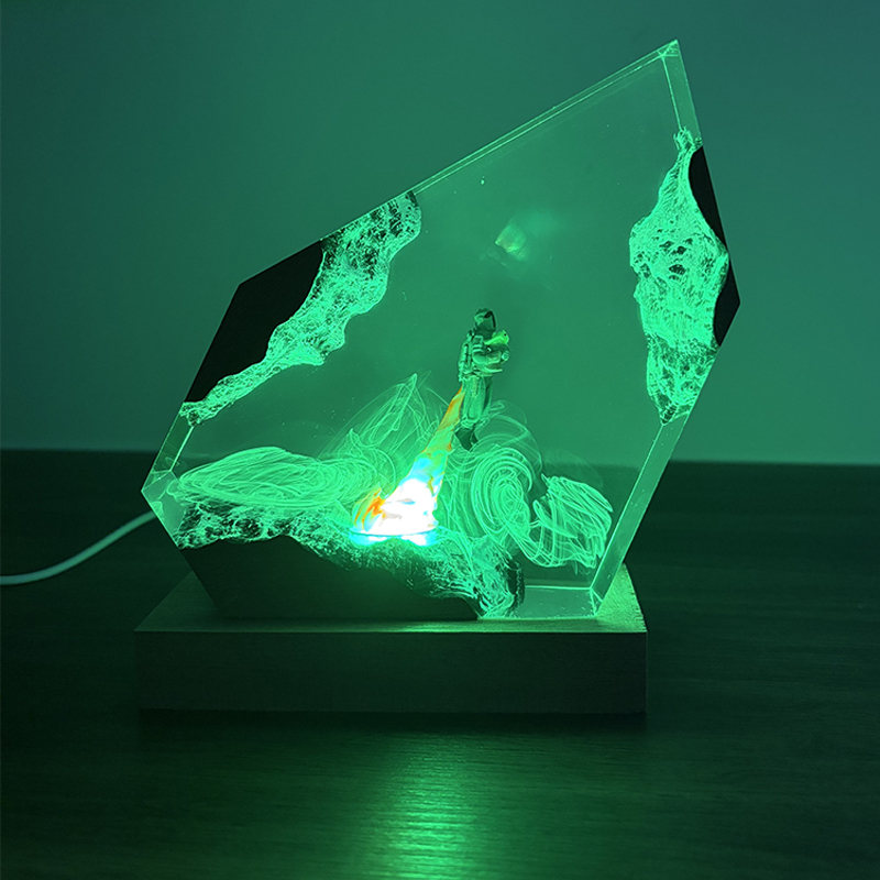 공상 과학 애니메이션 피규어 생물 레진 테이블 램프 창 - Resin Art Table 리뷰 및 가격