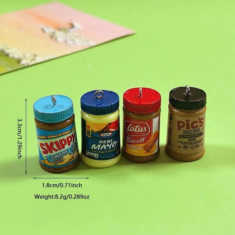 10개/팩 미니어처 시뮬레이션 땅콩버터 병 참 장식 3 - Resin Art Bottle 리뷰 및 가격