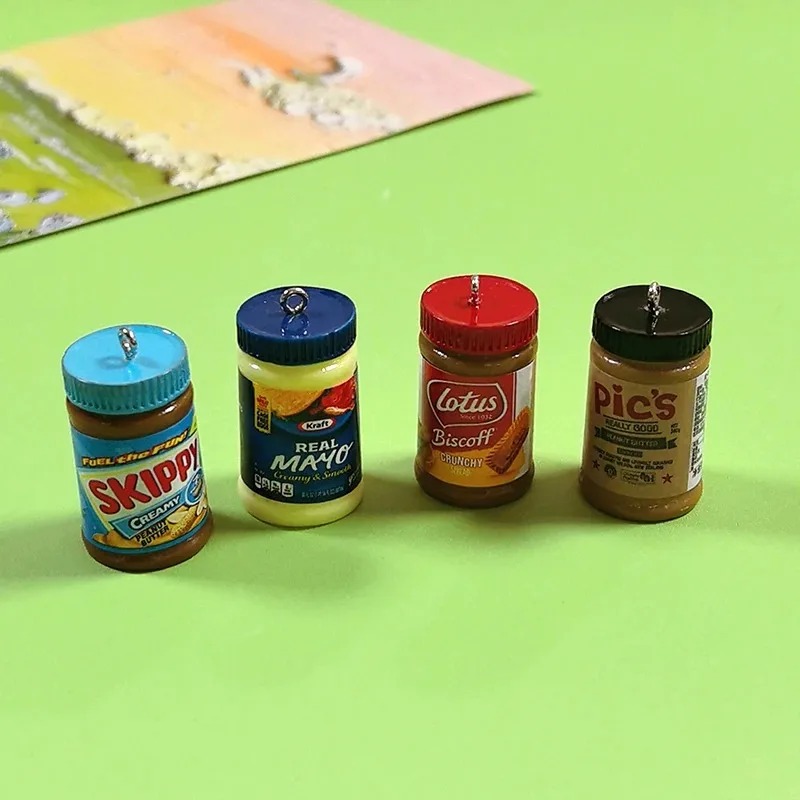 10개/팩 미니어처 시뮬레이션 땅콩버터 병 참 장식 3 - Resin Art Bottle 리뷰 및 가격