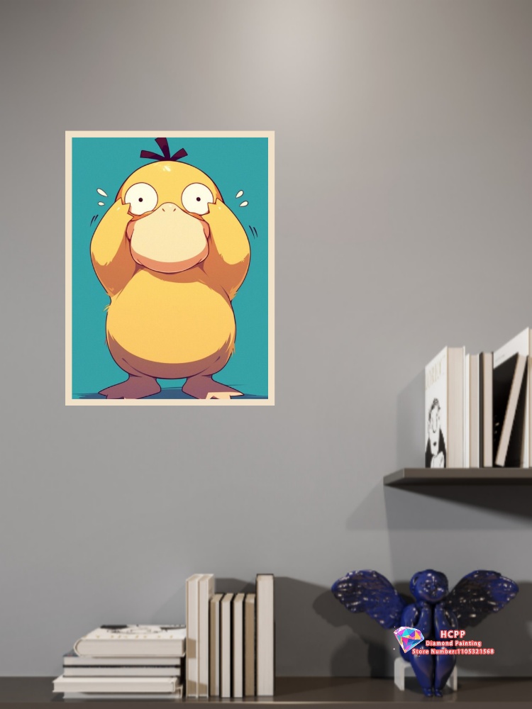 1pc 프레임리스 Psyduck 만화 5D 다이아몬드  - Resin Art Wall 리뷰 및 가격