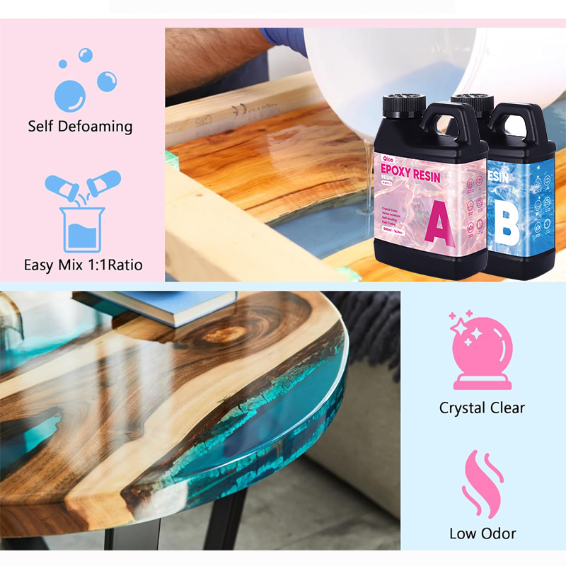크리스탈 클리어 1:1 에폭시 레진 키트 – 레진 아트 - Resin Art Table 리뷰 및 가격
