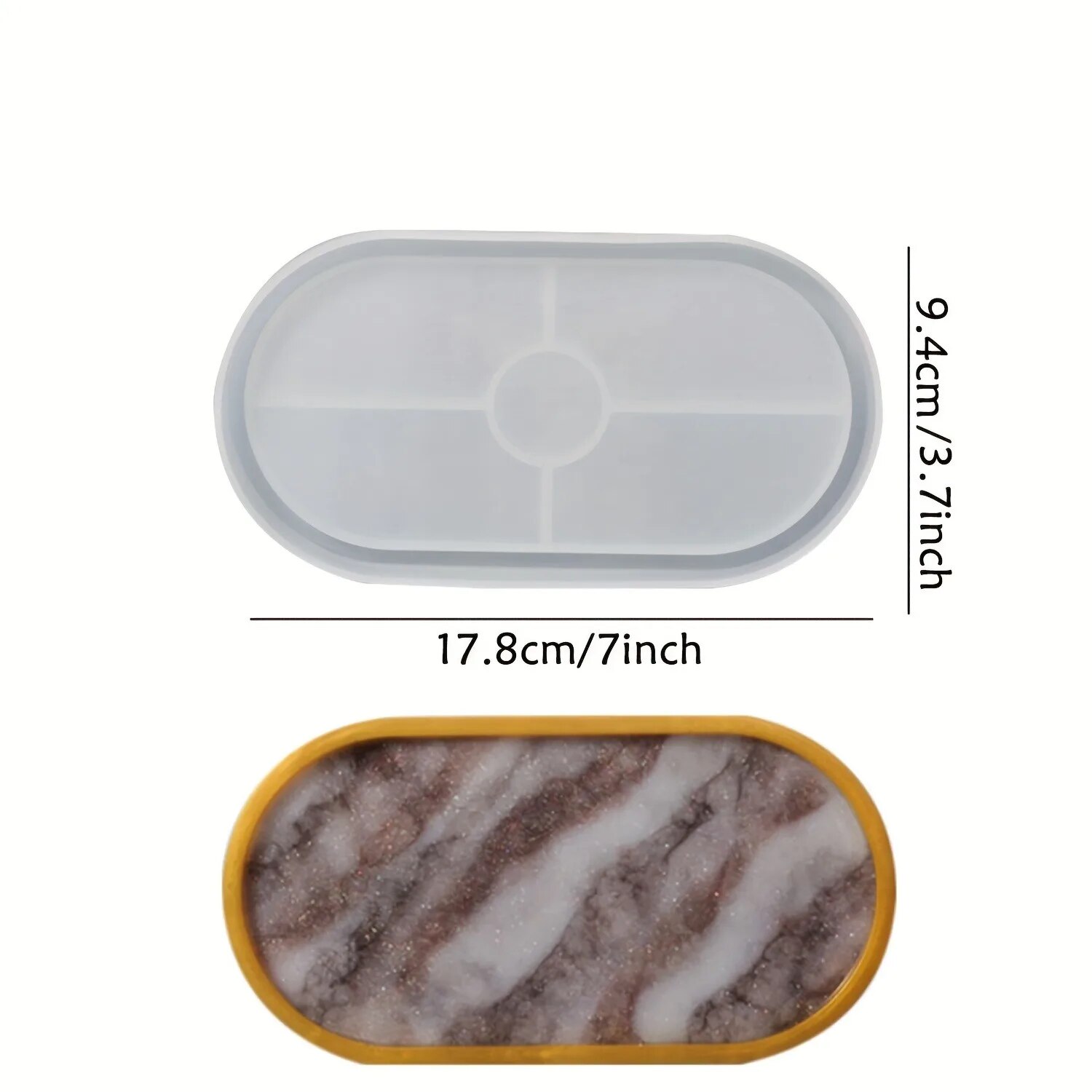 1pc 타원형 코스터 에폭시 수지 점토 주조 실리콘 몰 - Resin Art Tray 리뷰 및 가격